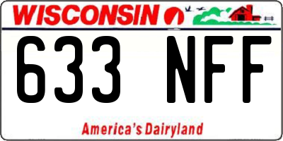 WI license plate 633NFF