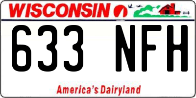 WI license plate 633NFH