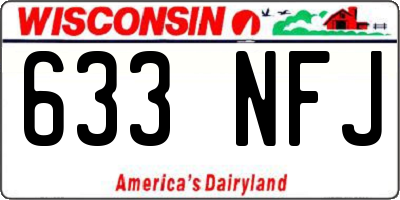 WI license plate 633NFJ