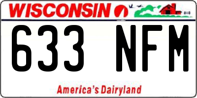 WI license plate 633NFM