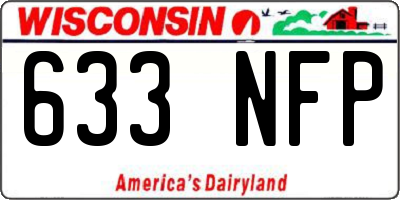 WI license plate 633NFP