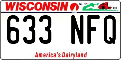 WI license plate 633NFQ