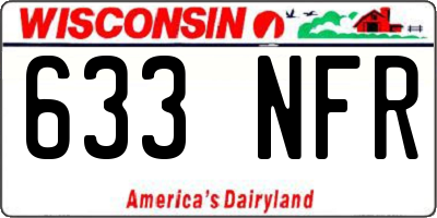 WI license plate 633NFR