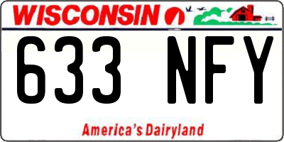 WI license plate 633NFY