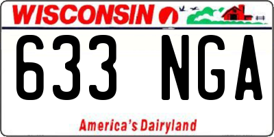 WI license plate 633NGA