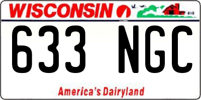 WI license plate 633NGC
