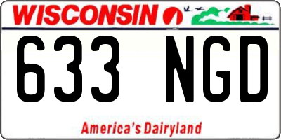 WI license plate 633NGD