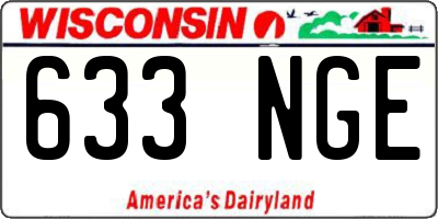 WI license plate 633NGE