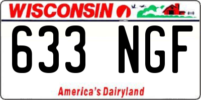 WI license plate 633NGF