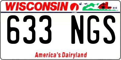 WI license plate 633NGS
