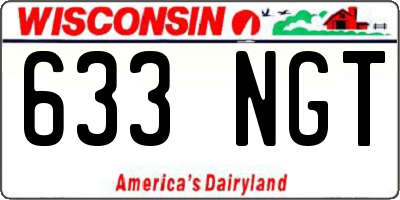 WI license plate 633NGT