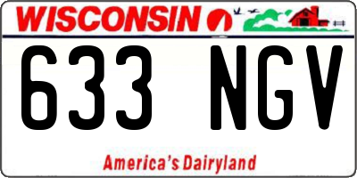 WI license plate 633NGV