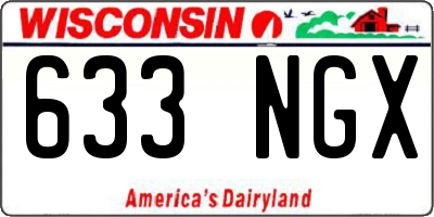 WI license plate 633NGX