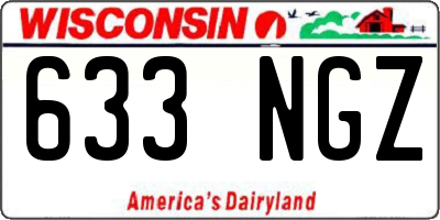 WI license plate 633NGZ