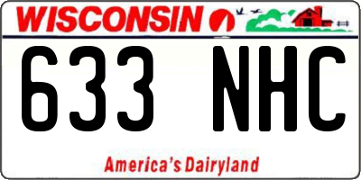 WI license plate 633NHC