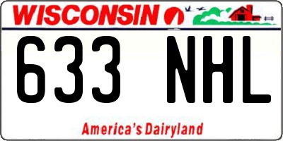 WI license plate 633NHL