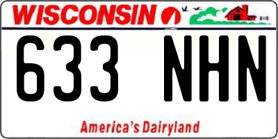 WI license plate 633NHN