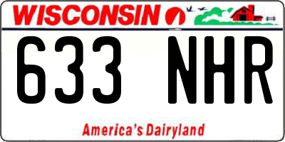 WI license plate 633NHR