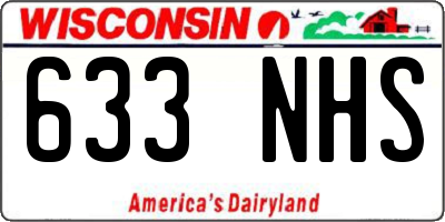 WI license plate 633NHS