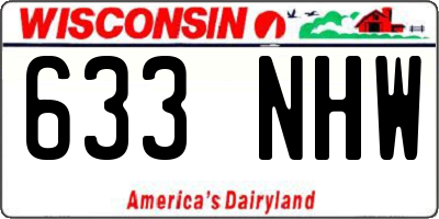 WI license plate 633NHW