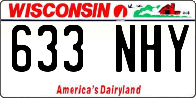 WI license plate 633NHY