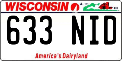 WI license plate 633NID