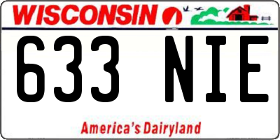 WI license plate 633NIE