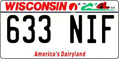 WI license plate 633NIF