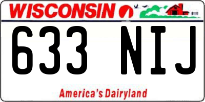 WI license plate 633NIJ