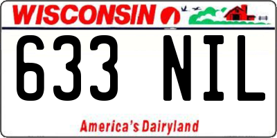 WI license plate 633NIL