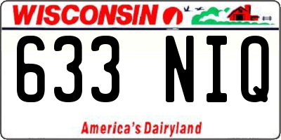 WI license plate 633NIQ