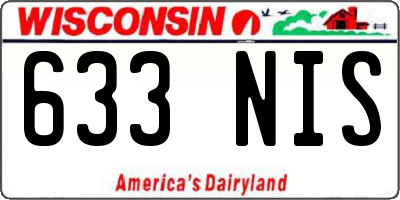 WI license plate 633NIS