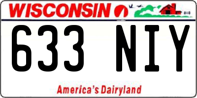 WI license plate 633NIY
