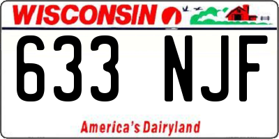 WI license plate 633NJF