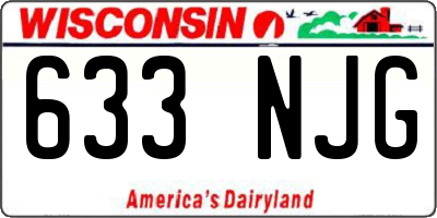 WI license plate 633NJG