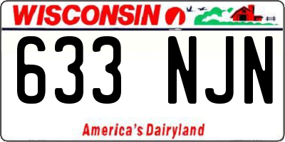 WI license plate 633NJN
