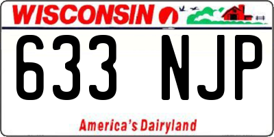 WI license plate 633NJP