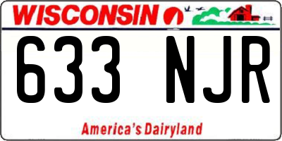 WI license plate 633NJR
