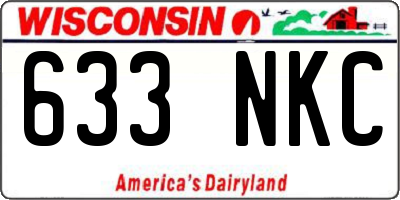 WI license plate 633NKC