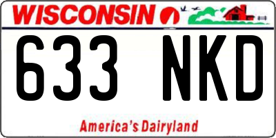 WI license plate 633NKD