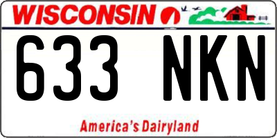 WI license plate 633NKN