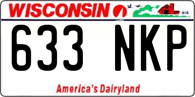 WI license plate 633NKP