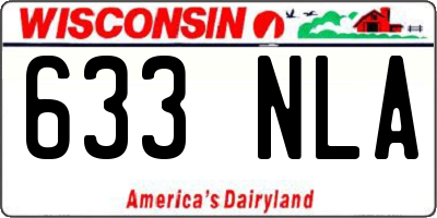 WI license plate 633NLA