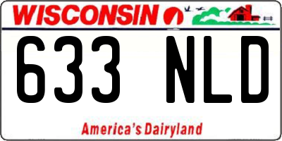 WI license plate 633NLD