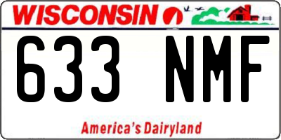 WI license plate 633NMF
