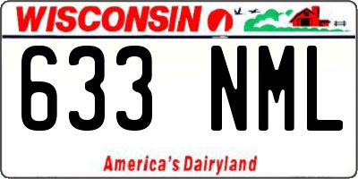 WI license plate 633NML