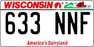 WI license plate 633NNF