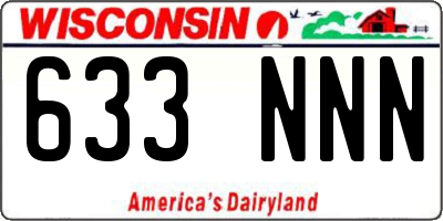 WI license plate 633NNN