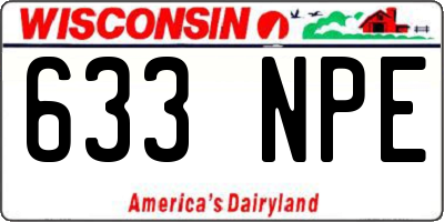 WI license plate 633NPE