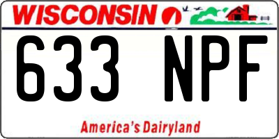 WI license plate 633NPF
